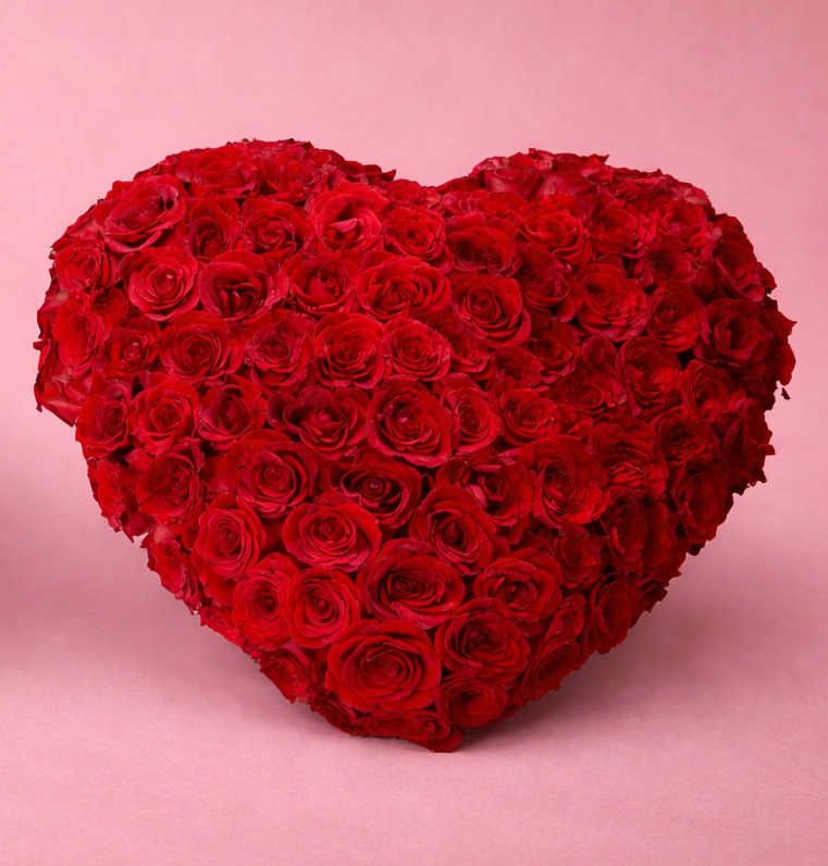 Heart Shaped Roses 18 inch